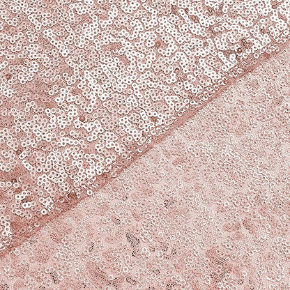 Sugargirl Rose Gold Sequin Backdrop Curtain 4 Panels 2FTx8FT Glitter Rose Gold Background Drapes Sparkle Photography Backdrop for Party Wedding Birthday Wall Decoration