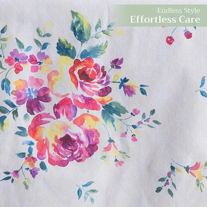 Maison d' Hermine Table Runner 100% Cotton Double Layer Table Runners 72 inches Long Decorative for Kitchen Dining Party Baby Shower Wedding Bridal Shower Spring Summer (Rose Garden, 14.50" x 72")