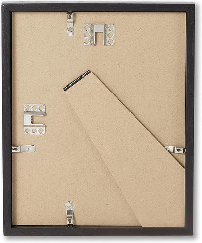 Opposite Wall - Set of 2-8.5 x 11 in - Black Solid Oak Wood Picture Frames - Lightweight, Versatile & Shatterproof - Wall Hanging & Tabletop Photo Frame - Office, Gallery & Home Decor