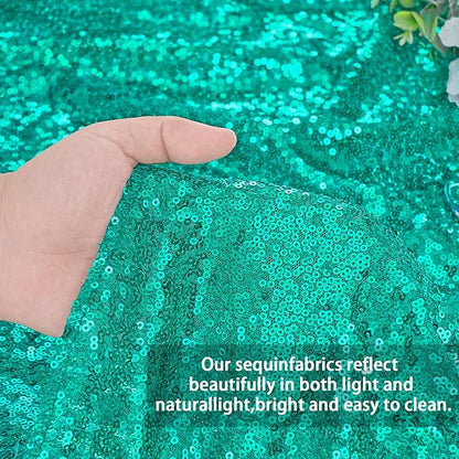 Tablecloth Birthday Party Decorations: 50x80 Inch Sequin Tablecloth Lake Green Drapes Glitter Fabric Wedding Ocean Mermaid Events Table Overlay