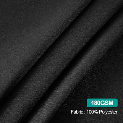 EMART Round Tablecloth Black (1 Pack) 120 inch Circular Polyester Table Cover for Wedding Decor, Birthday Party, Banquet and Formal Events
