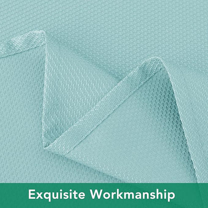 Biscaynebay Square Tablecloth 54x54 Inch-Auqa Blue Card Fabric Table Cover-Small Folding Table Cloths Linen Water Resistant for Kitchen Dining Picnic Patio Outdoor Party Restaurant Tables