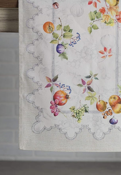 Maison d' Hermine Table Runner 100% Cotton Single Layer Table Runners 48 inches Long for Thanksgiving Christmas Decorations Home Kitchen Dining Party Wedding (Fruit D'Hiver, 14.5" x 48")