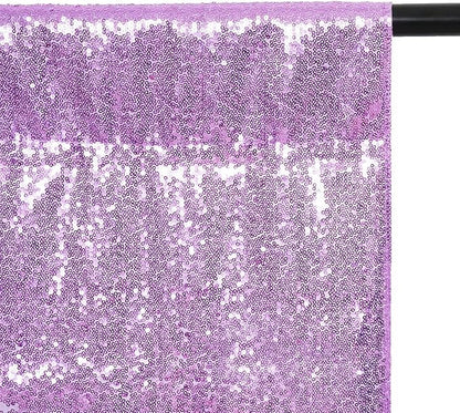 Poise3EHome 6Ft x 8Ft Lavender Sequin Backdrop, Glitter Thick Satin Sequin Background Drapes, Sparkly Opaque Photography Curtain Backdrop for Wedding Party Holiday Festival Decor