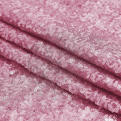 Sugargirl Pink Sequin Backdrop Curtain 4 Panels 2FTx8FT Glitter Pink Background Drapes Sparkle Photography Backdrop for Party Wedding Birthday Wall Decoration
