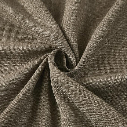 Vision Home Brown Pinch Pleated Semi Sheer Curtains Textured Linen Blended Light Filtering Window Curtains 120 inch for Living Room Bedroom Pinch Pleat Drapes with Hooks 10ft 2 Panels 40" Wx120 L