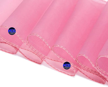 MDS Pack of 50 PCS Organza Chair Sashes Wider Dining Chair Bows Ribbon Tie Back for Wedding Party Birthday Bridal Shower Reception Event Banquet Home Chair Cover Decoration - Dusty Pink