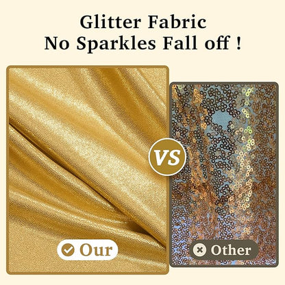 30x10 ft Gold Sequin Backdrop Curtain with Lights for Parties, Wrinkle Free Glitter Photo Backdrop Drapes Shimmer Back Drop Cloth with Light Strings for Wedding Birthday Photography Background