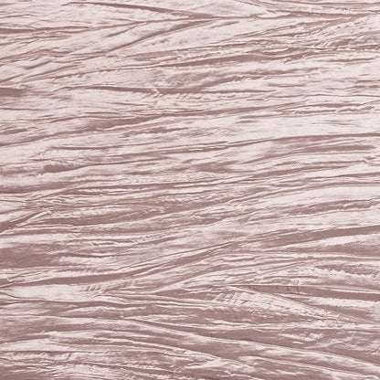 YOUR CHAIR COVERS - 90 x 132 inch Rectangular Crinkle Taffeta Tablecloth - Blush, Rectangle Table Linens for 6 ft Rectangular Tables, Wedding Crushed Table Cloth