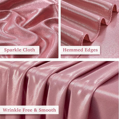 20ftx10ft Rose Gold Sequin Backdrop Curtain Panels for Parties, Wrinkle Free Glitter Photo Backdrop Drapes 4 Panels 5x10FT Shimmer Back Drop Cloth for Wedding Birthday Christmas Photography Background
