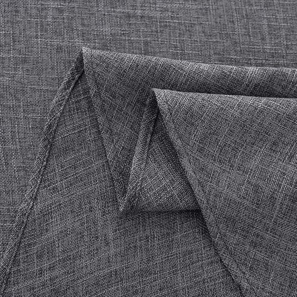maxmill Flaxy Faux Linen Tablecloth with 2-Tone Slubby Texture Wrinkle Resistant Anti-Shrink Soft Table Cloth for Kitchen Dining Restaurant Tabletop for Event Holiday Dinner Round 70 Inch Charcoal