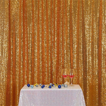 Eternal Beauty Yellow Gold Sequin Backdrop, 10x10 Ft Glitter Background Curtains for Shimmer Photography Party Wedding Birthday Back Drop Decor