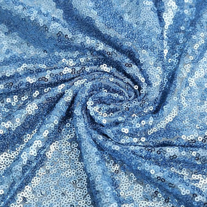 Baby Blue Sequin Backdrop Curtain 7ft x 7ft Glitter Photo Background for Wedding Baby Shower Party Stage Decorations