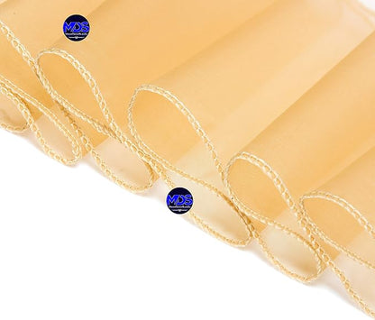 MDS Pack of 125 PCS Organza Chair Sashes Wider Dining Chair Bows Ribbon Tie Back for Wedding Party Birthday Bridal Shower Reception Event Banquet Home Chair Cover Decoration - Champagne Gold