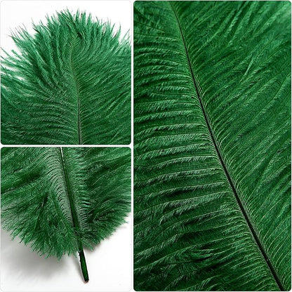THARAHT 24pcs Ostrich Feathers Natural Bulk 10-12Inch 25cm-30cm for Wedding Party Centerpieces Easter Gatsby Flower Arrangement and Home Decorate Ostrich Feathers,Cyan