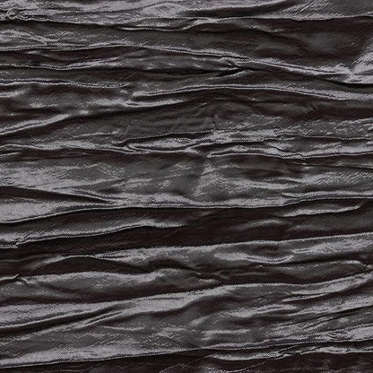 YOUR CHAIR COVERS - 60 x 102 inch Rectangular Crinkle Taffeta Tablecloth - Black, Rectangle Table Linens for 6 ft Rectangular Tables, Wedding Crushed Table Cloth