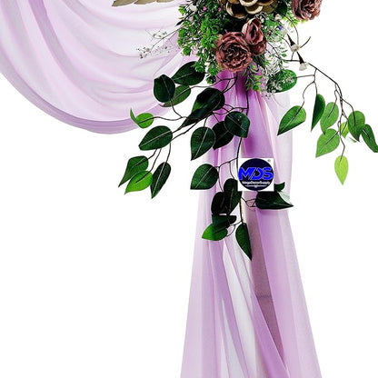 MDS Halloween Chiffon Draping Fabric - 1 Panel, 30" Wide x 30ft Long - Sheer Spooky Arbor & Canopy Drapery for Haunted House Backdrops, Party Ceilings, DIY Costumes & Themed Events - Orchid