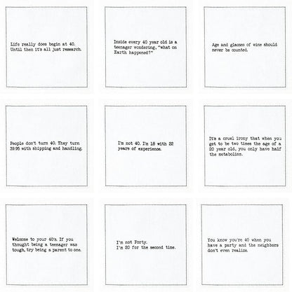 Five Star Napkins 40th Birthday Quotes White Cotton Cocktail Napkins, Beverage Napkins, Bar Napkins, Cloth Napkins, Party Napkins, Events, Holidays, Weddings, Birthdays, Disposable, 4.5" x 4.5"- (50x)