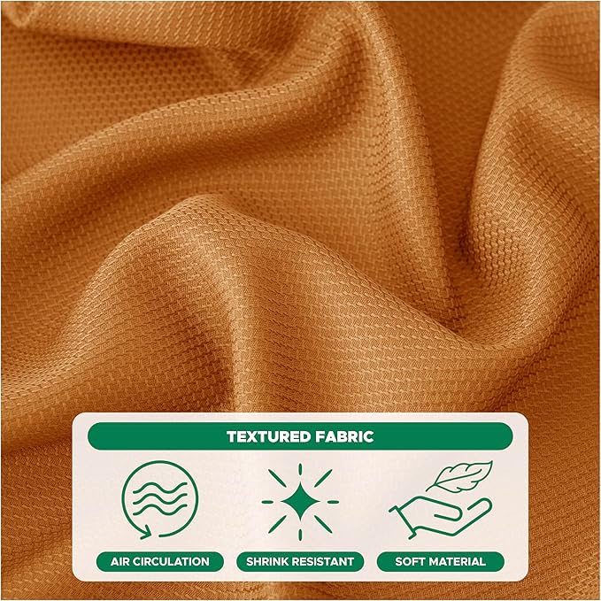 Biscaynebay Fall Tablecloth Textured Fabric Square Tablecloths 90x90 Inch, Bronze Thanksgiving Autumn Harvest Water Resistant Fabric Tablecloths for Kitchen, Dining, Wedding, Parties Machine Washable
