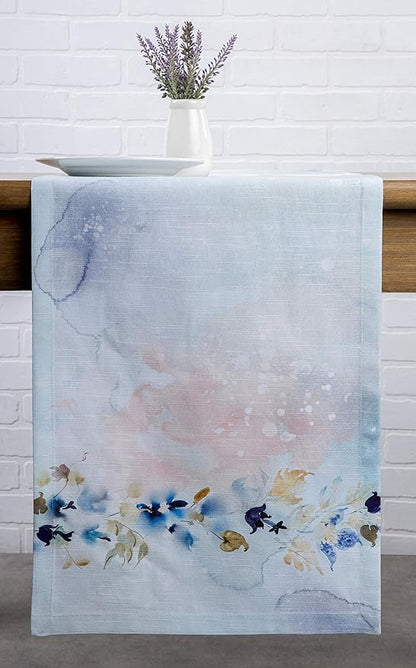 Maison d' Hermine Table Runner 100% Cotton Single Layer Table Runners 108 inches Long Decorative for Home Kitchen Dining Party Wedding Bridal Shower Spring Summer (Lazy Summer Days, 14.50" x 108")