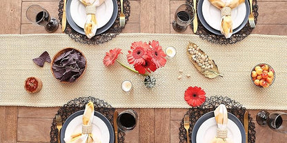 DII Woven Basic Tabletop Collection, Chevron Table Runner, 15x72, Honey Gold