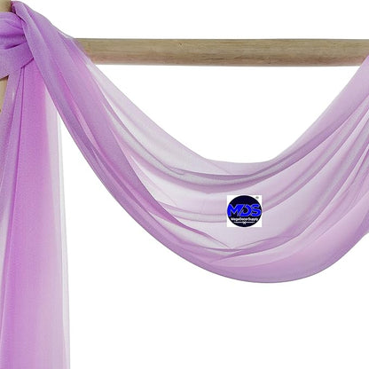 MDS Halloween Chiffon Draping Fabric - 2 Panel, 30" Wide x 50ft Long - Sheer Spooky Arbor & Canopy Drapery for Haunted House Backdrops, Party Ceilings, DIY Costumes & Themed Events - Orchid