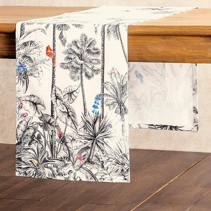 Maison d' Hermine Table Runner 100% Cotton Single Layer Table Runners 60 inches Long for Thanksgiving Christmas Decorations Home Kitchen Dining Party Wedding (Amazonia, 14.5" x 60")