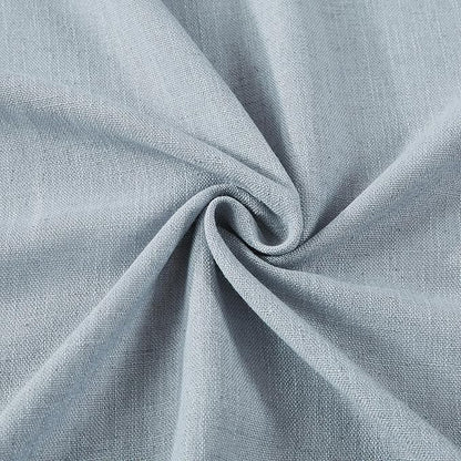 Vision Home Blue Fog Pinch Pleated Semi Sheer Curtains Textured Linen Blended Light Filtering Window Curtains 120 inch for Living Room Bedroom Pinch Pleat Drapes with Hooks 10ft 2 Panels 40" Wx120 L