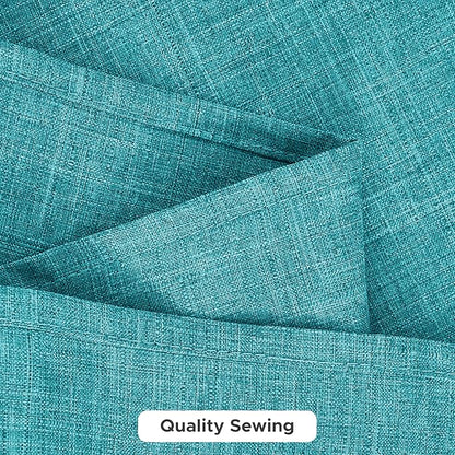 Fitable Square Table Cloth Linen Textured: Water & Stain Resistant Farmhouse Tablecloth, Washable Burlap Table Covers for Kitchen Dining Party(2 Pack, 54x54 Inch, Teal)