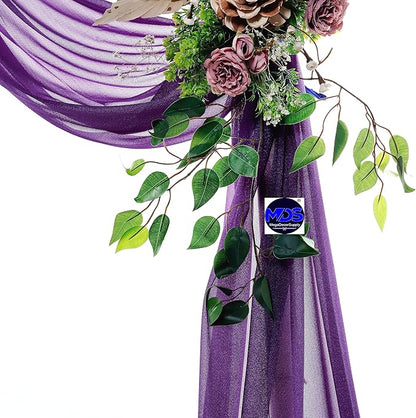 MDS Halloween Chiffon Draping Fabric - 1 Panel, 30" Wide x 100ft Long - Sheer Spooky Arbor & Canopy Drapery for Haunted House Backdrops, Party Ceilings, DIY Costumes & Themed Events - Cadbury Purple