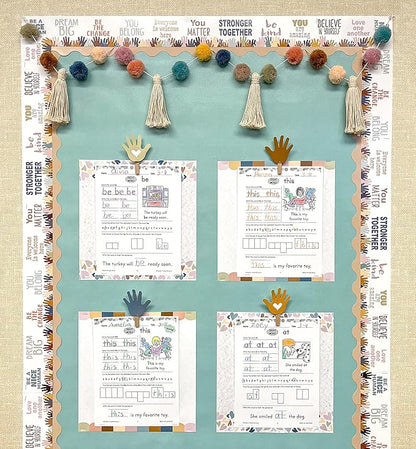 Teacher Created Resources Everyone is Welcome Pom-Poms and Tassels Garland (TCR7157)