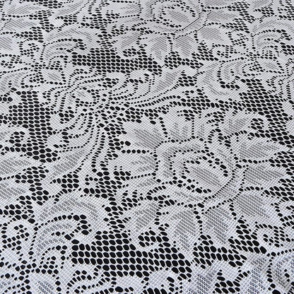 Efavormart 72" x 72" Jolly Good Lace Table Square Tablecloth Overlay-White Square Tablecloth Cover for Wedding Party Event Banquet