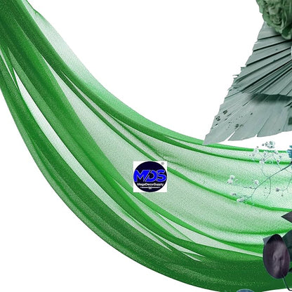 MDS Halloween Chiffon Draping Fabric - 2 Panel, 30" Wide x 20ft Long - Sheer Spooky Arbor & Canopy Drapery for Haunted House Backdrops, Party Ceilings, DIY Costumes & Themed Events - Green