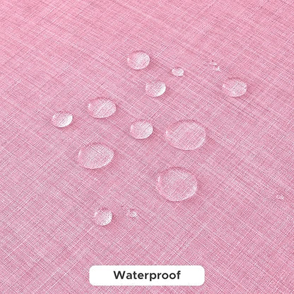 Fitable Square Table Cloth Linen Textured: Water & Stain Resistant Farmhouse Tablecloth, Washable Burlap Table Covers for Kitchen Dining Party(2 Pack, 54x54 Inch, Pink)