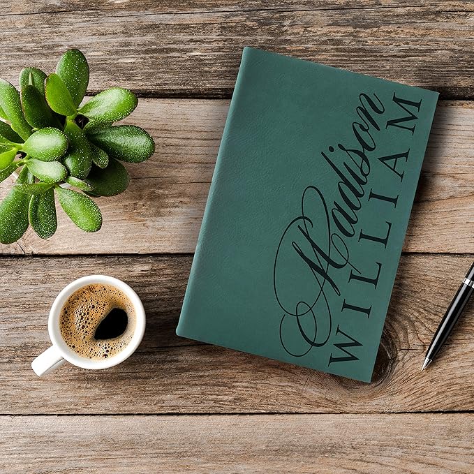 GIFTBYGIFTY Personalized Leather Journal Notebooks for Women | 12 Design, 9 Color - Burgundy | Custom Notebook for Women - Diary for Girls