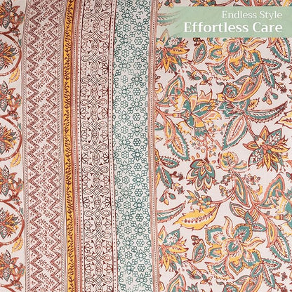 Maison d' Hermine Table Runner 100% Cotton Single Layer Table Runners 108 inches Long for Thanksgiving Christmas Decorations Home Kitchen Dining Party Wedding (Nila, 14.5" x 108")