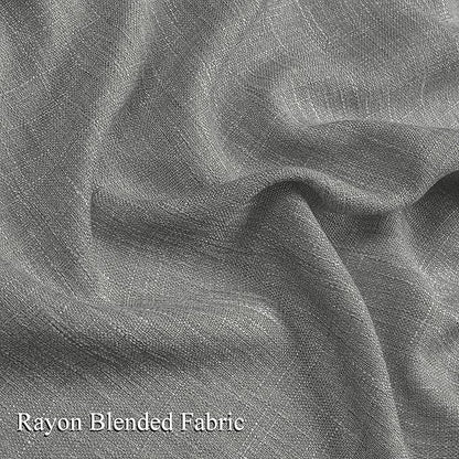 Vision Home Pinch Pleated Gray Semi Sheer Curtains Textured Light Filtering Window Curtains 72 inch for Living Room Bedroom Rayon Blended Charcoal Grey Pinch Pleat Drapes with Hooks 2 Panels 40"Wx72"L