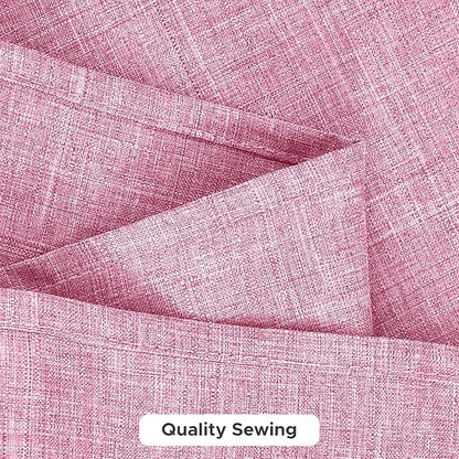 Fitable Square Table Cloth Linen Textured: Water & Stain Resistant Farmhouse Tablecloth, Washable Burlap Table Covers for Kitchen Dining Party(2 Pack, 54x54 Inch, Pink)
