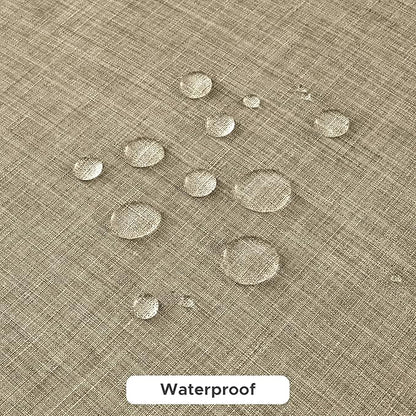 Fitable Faux Linen Tablecloths for Rectangle Tables: Water & Stain Resistant Farmhouse Table Cloth, Washable Burlap Textured Table Covers for Kitchen Dining Party(2 Pack, 60x102 Inch, Khaki)