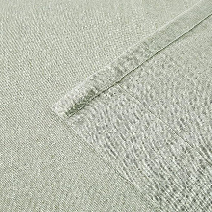 Vision Home Soft Green Pinch Pleated Semi Sheer Curtains Textured Linen Blended Light Filtering Window Curtains 108 inch for Living Room Bedroom Pinch Pleat Drapes with Hooks 2 Panels 9ft 40" Wx108 L