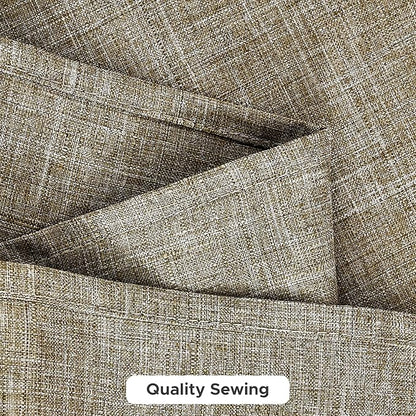 Fitable Faux Linen Tablecloths for Rectangle Tables: Water & Stain Resistant Farmhouse Table Cloth, Washable Burlap Textured Table Covers for Kitchen Dining Party(2 Pack, 52x70 Inch, Khaki)