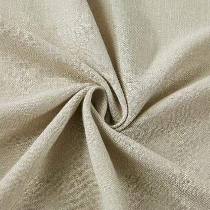 Vision Home Sand Pinch Pleated Semi Sheer Curtains Textured Linen Blended Light Filtering Window Curtains 112 inch for Living Room Bedroom Pinch Pleat Drapes with Hooks 2 Panels 40" Wx112 L