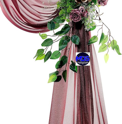 MDS Halloween Chiffon Draping Fabric - 1 Panel, 30" Wide x 75ft Long - Sheer Spooky Arbor & Canopy Drapery for Haunted House Backdrops, Party Ceilings, DIY Costumes & Themed Events - Burgundy