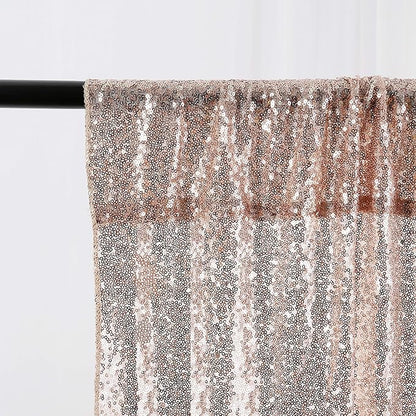 7ft x 7ft Champagne Sequin Backdrop Curtain Glitter Photo Booth Backdrop for Wedding Birthday Baby Shower Event Decorations