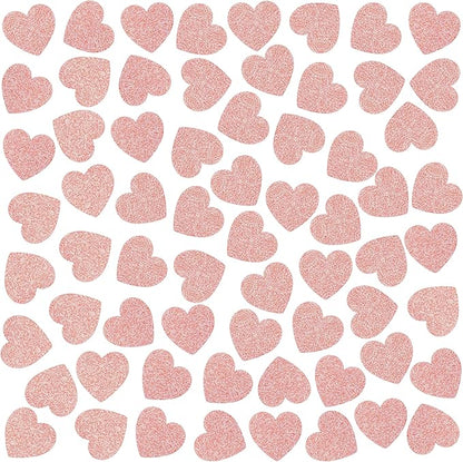 Rose Gold Heart Wedding Party Table Confetti Engagement Anniversary Valentines Day Just Married Birthday Party Sequins Sprinkles Confetti Decorations, 200pc