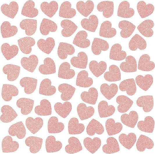 Rose Gold Heart Wedding Party Table Confetti Engagement Anniversary Valentines Day Just Married Birthday Party Sequins Sprinkles Confetti Decorations, 200pc