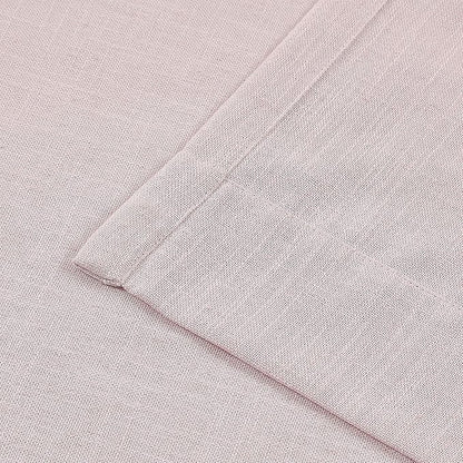 Vision Home Soft Pink Pinch Pleated Semi Sheer Curtains Textured Linen Blended Light Filtering Window Curtains 63 inch for Living Room Bedroom Pinch Pleat Drapes with Hooks 2 Panels 40" Wx63 L
