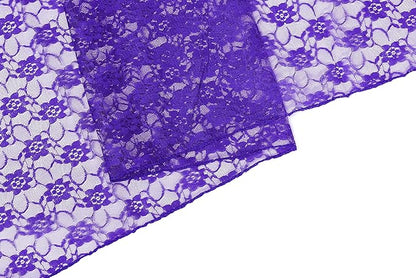 MDS Pack of 15 Wedding 12 x 108 inches Lace Table Runner for Wedding, Decorations for Birthday Parties, Banquets, Graduations, Engagements, and Runners fit Rectangle, Round Table- Royal Blue