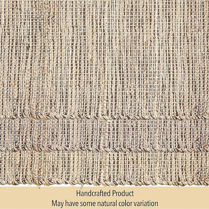 Chardin home Natural Jute Table Runner 13x72 Inch – Vintage Boho Rustic Table Decor – Handwoven Table Runner in Natural Jute and Brown – Farmhouse Dining or Console Table Accent