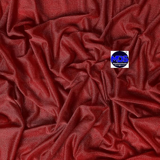 MDS Halloween Chiffon Draping Fabric - 2 Panel, 30" Wide x 75ft Long - Sheer Spooky Arbor & Canopy Drapery for Haunted House Backdrops, Party Ceilings, DIY Costumes & Themed Events - Apple Red